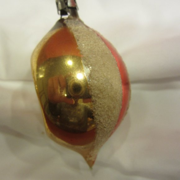 VTG 50'S GLASS TEARDROP ORNAMENTS - Picture 5 of 9